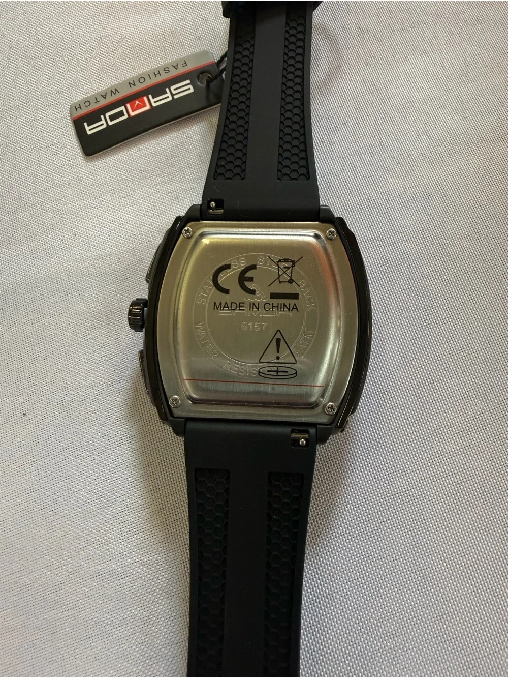 SANDA Fashion Men'S Dual Display Sport Digital Watch TPU Large Dial Luminous New